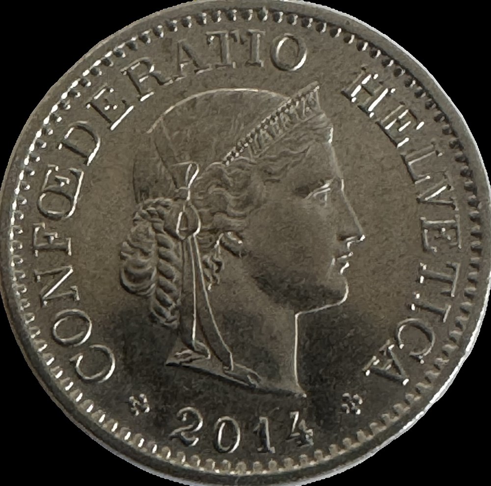 Suisse 10 centimes Tête de Libertas cupronickel 2014 monnaies monde suisse 10 centimes tete de libertas cupronickel 2014