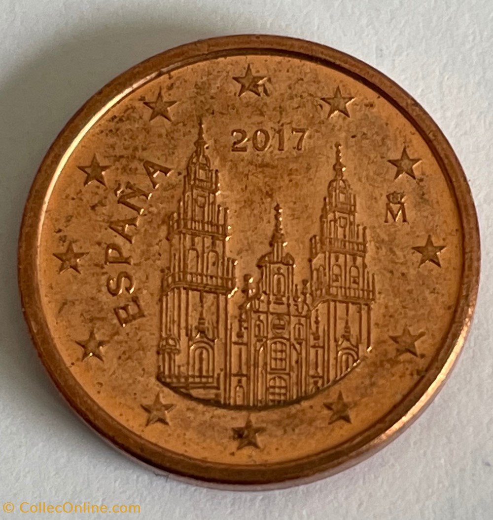 monnaies euros a espagne 1 cent 2017