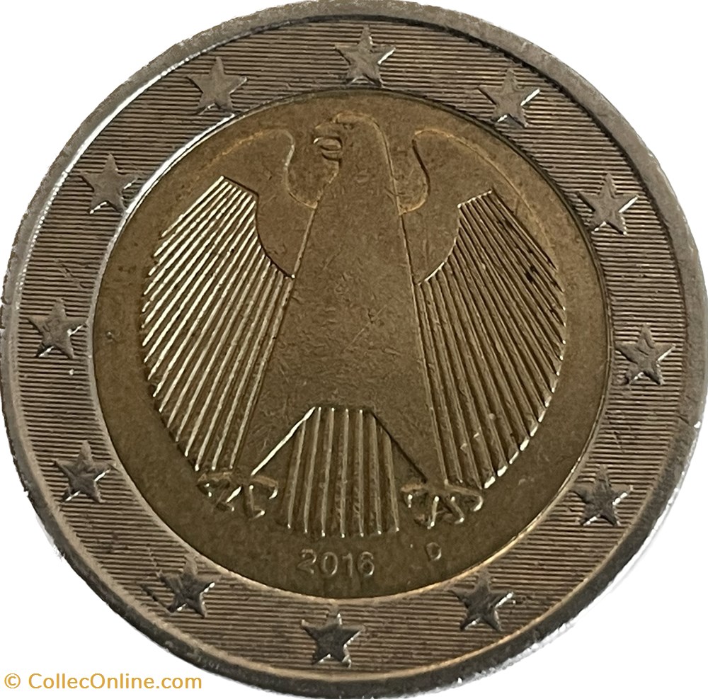 monnaies a allemagne 2 euros 2016 d munich