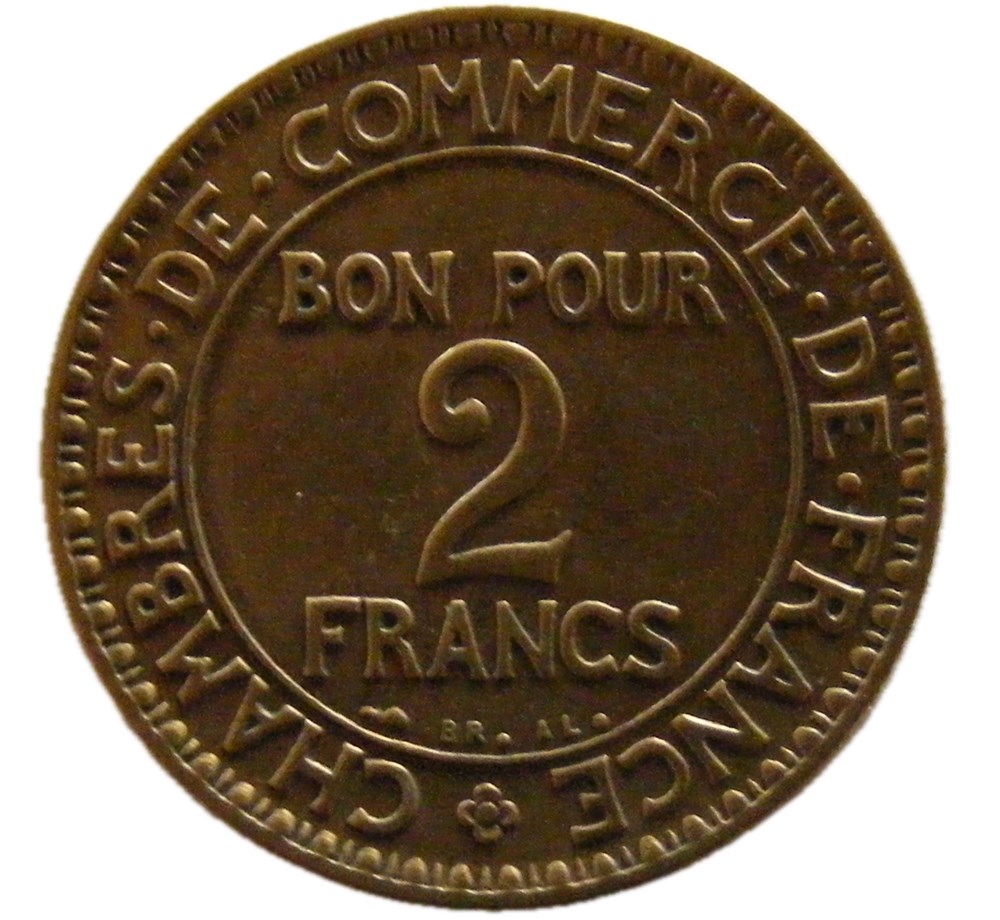 2 Francs Chambres de commerce 1926 monnaies monde france 2 francs chambres de commerce 1926