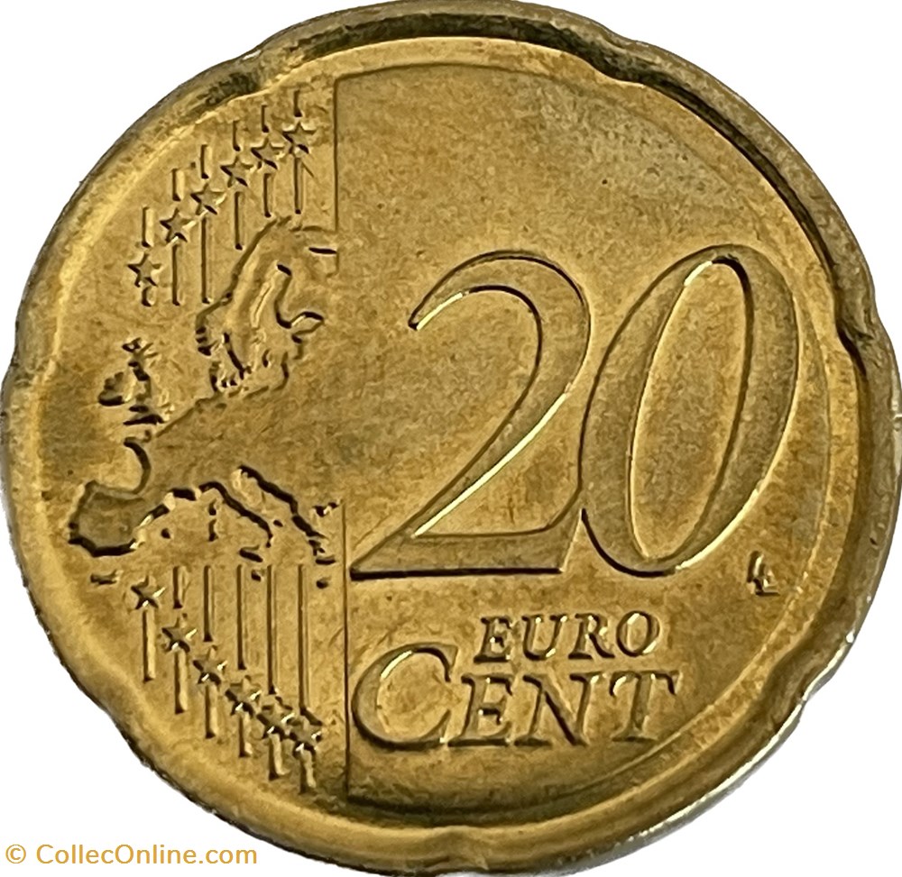 monnaies euros a 20 centimes euro 2022