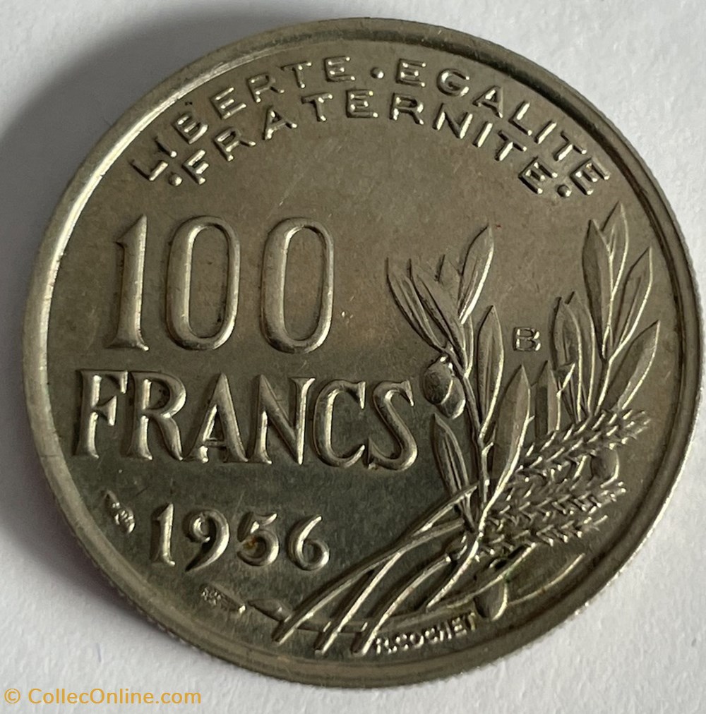 monnaies monde france 100 francs cochet 1956 b