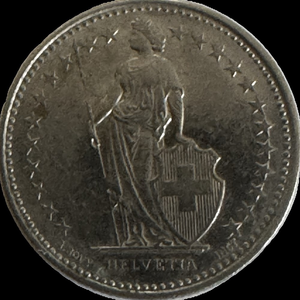 monnaies monde suisse franc helvetia debout cupronickel 2012
