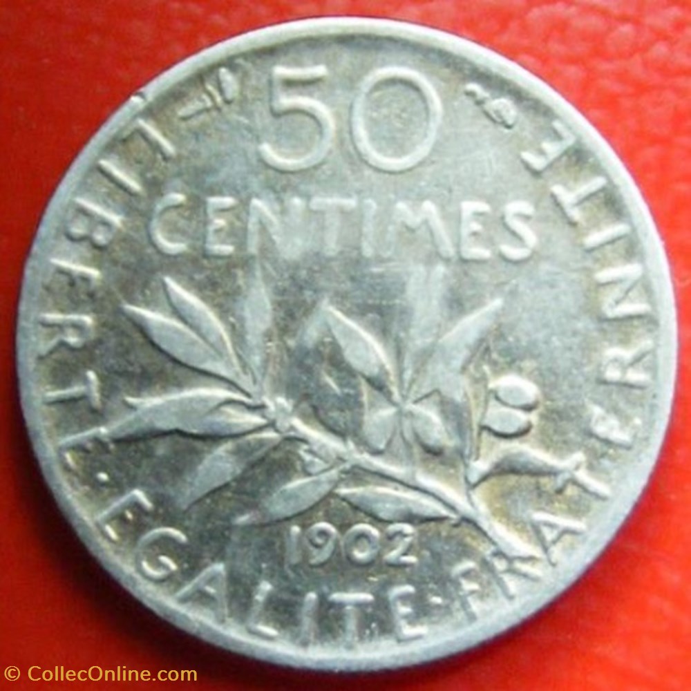 50 centimes Semeuse 1902 monnaies monde france 50 centimes semeuse 1902