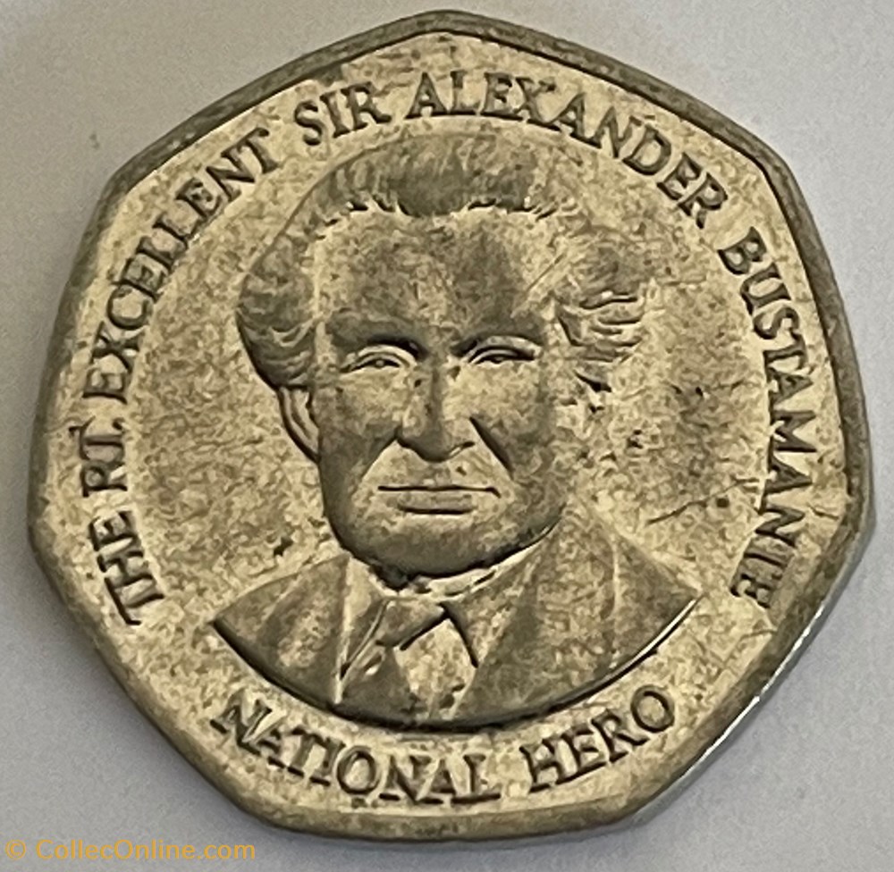 Jamaïque-1 dollar - Sir Alexander Bustamante heptagonale 2008 monnaies monde jamaique 1 dollar sir alexander bustamante heptagonale 2008