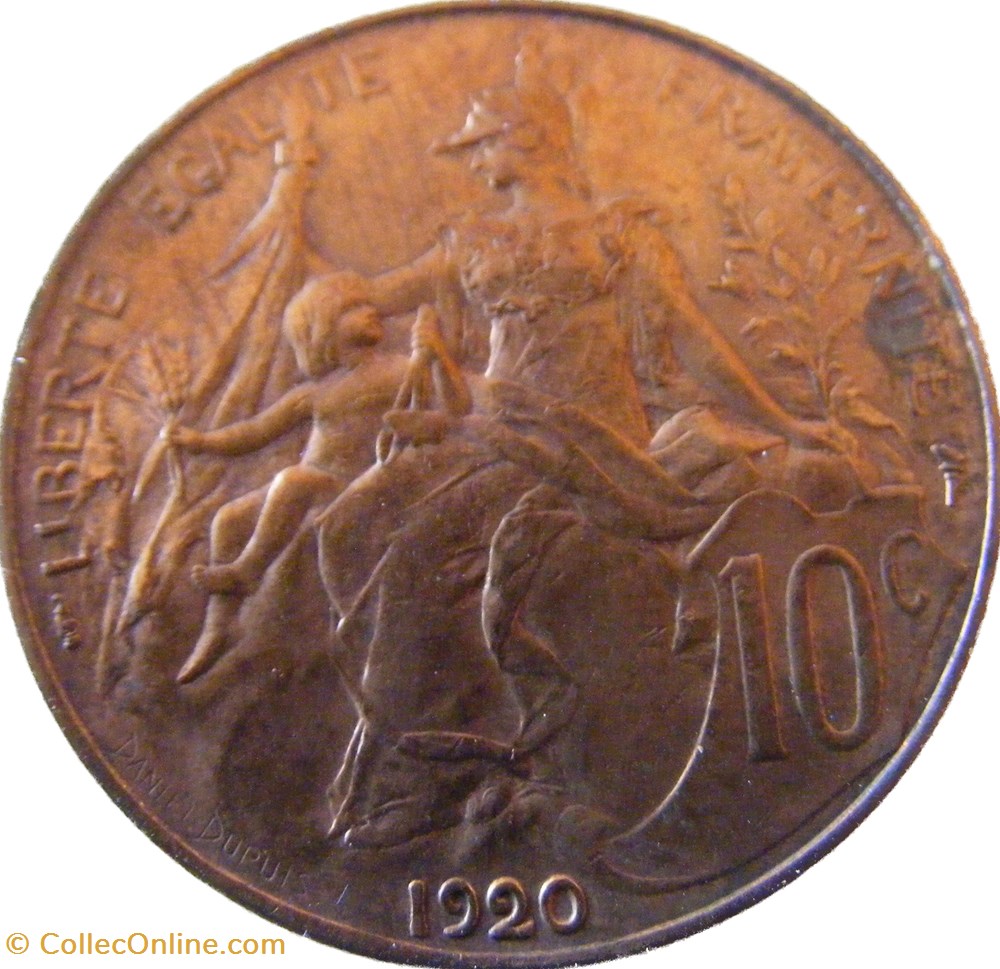 10 centimes Daniel-Dupuis 1920 monnaies monde france 10 centimes daniel dupuis 1920