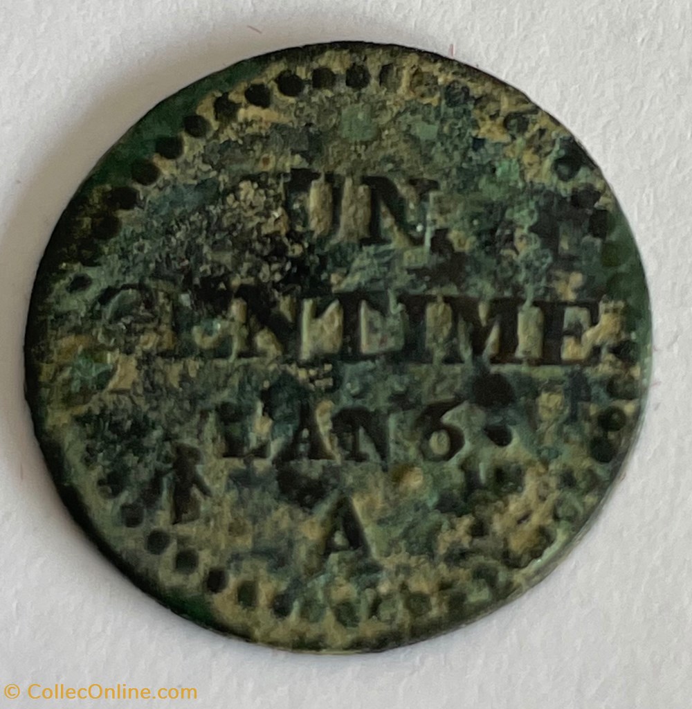1 centime Dupré AN6 "6 Grand" monnaies monde france 1 centime dupre an6 6 grand