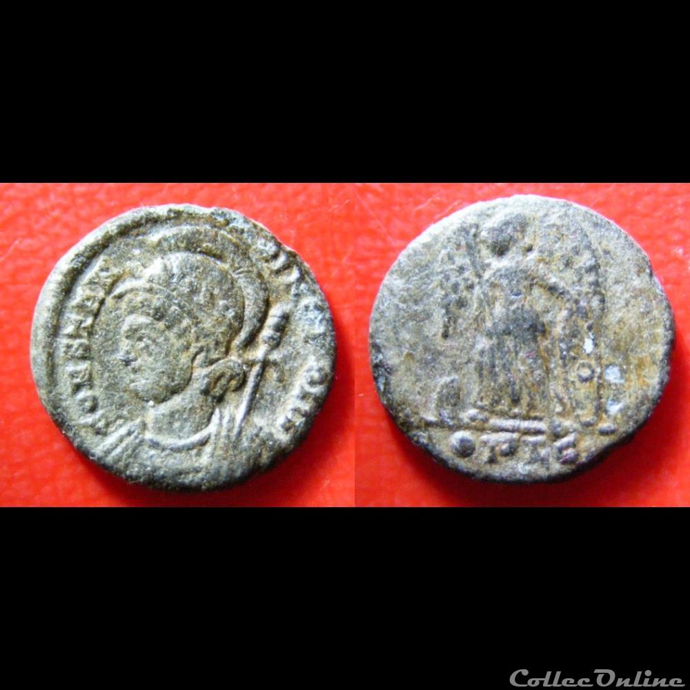 monnaie antique romaine nummus constantinople victoire