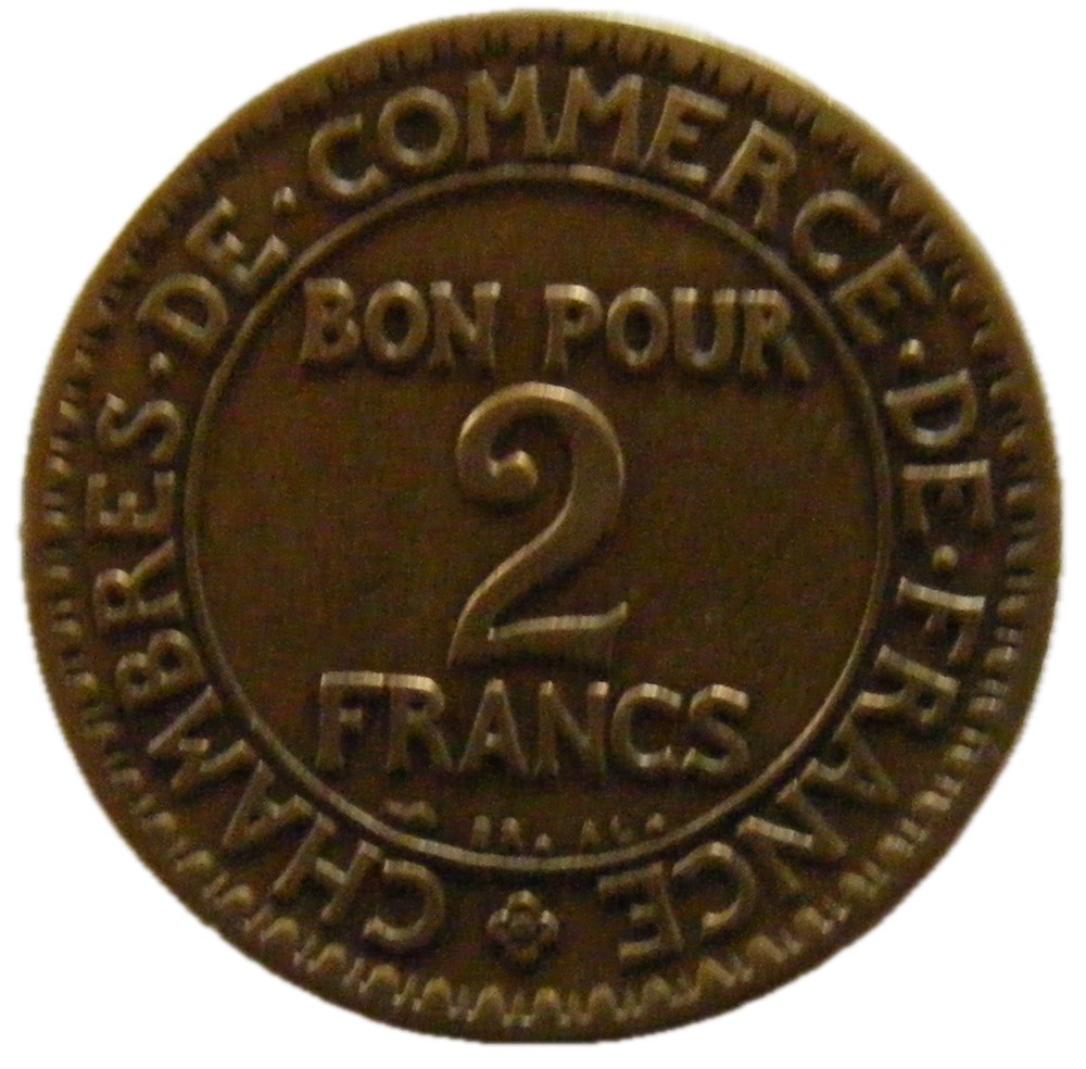 2 Francs Chambres de commerce 1923 monnaies monde france 2 francs chambres de commerce 1923