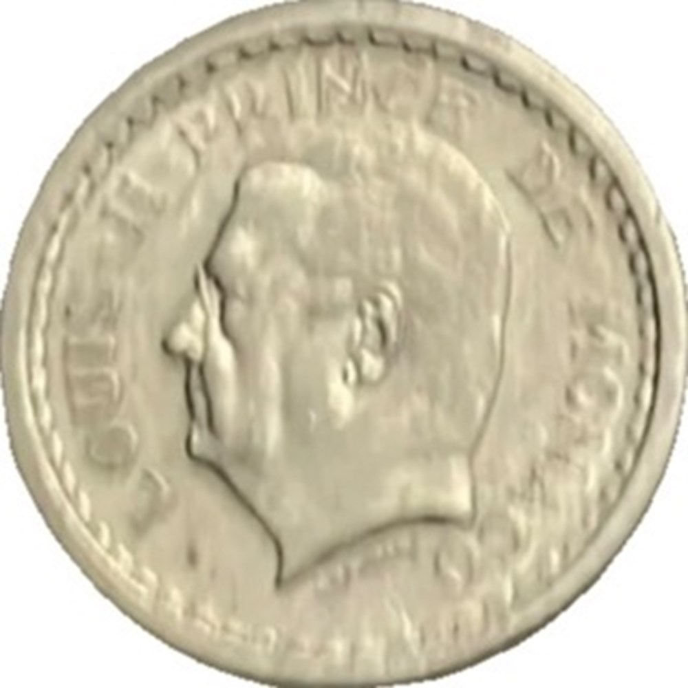 Monaco1 franc - Louis II aluminium 1943 monnaies monde monaco1 franc louis ii aluminium 1943