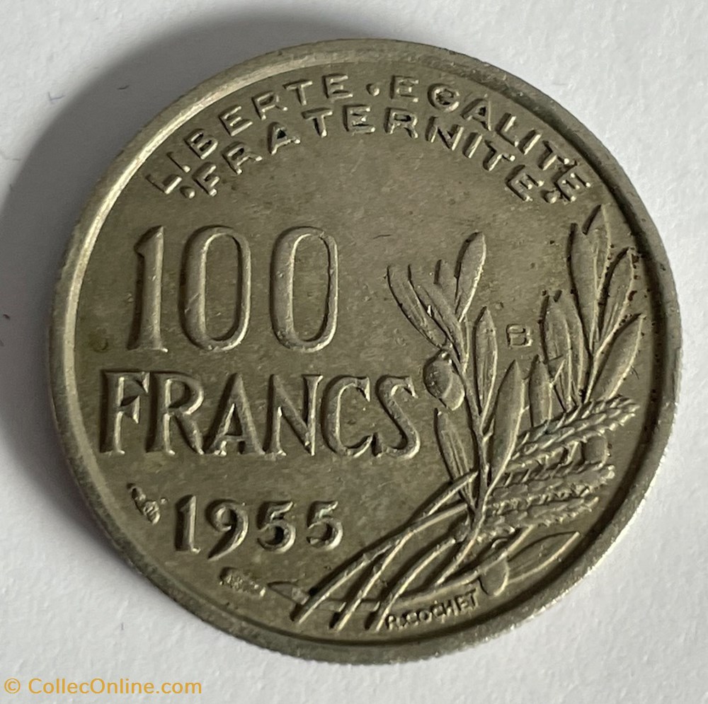 monnaies monde france 100 francs cochet 1955 b