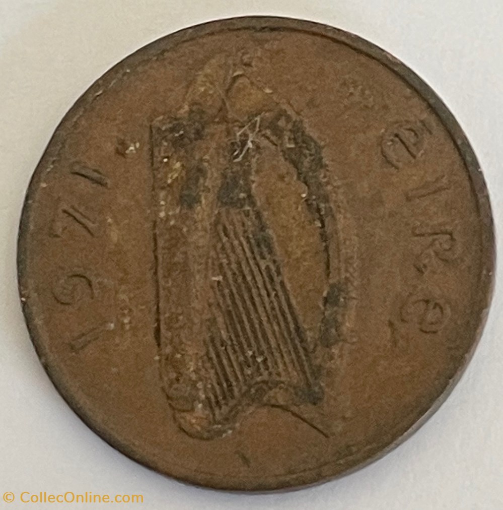 Irlande - 1 penny non magnétique 1971 monnaies monde irlande 1 penny non magnetique 1971