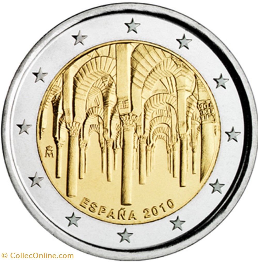 monnaies a espagne 2 euros centre historique de cordoue 2010