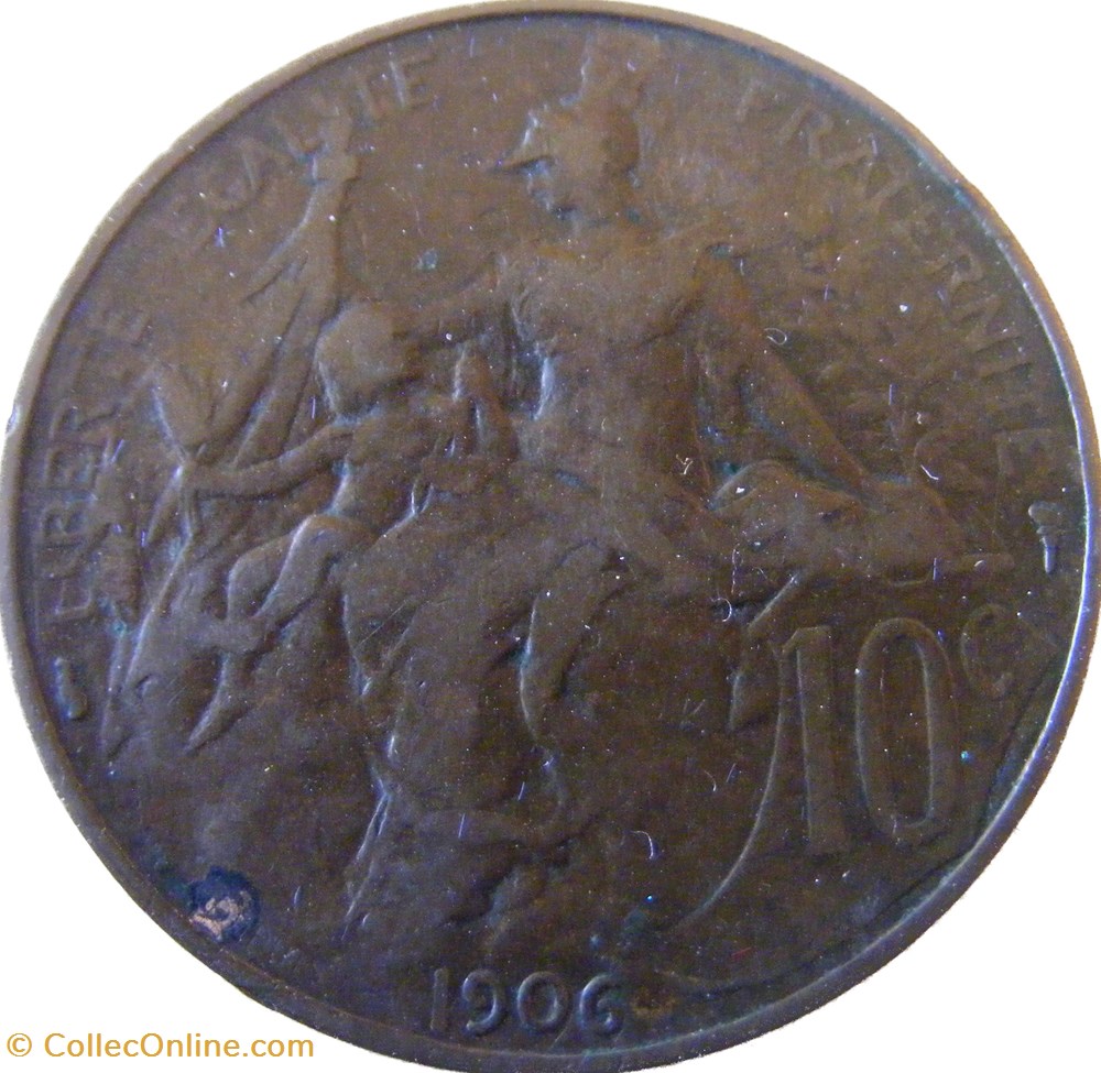 10 centimes Daniel-Dupuis 1906 monnaies monde france 10 centimes daniel dupuis 1906