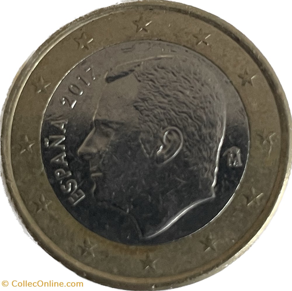 1 Euro 2017 monnaies euros a espagne 1 euro 2017