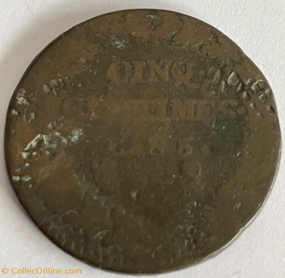 5 centimes Dupré AN 6/5 I monnaies monde france 5 centimes dupre an 6 5 i