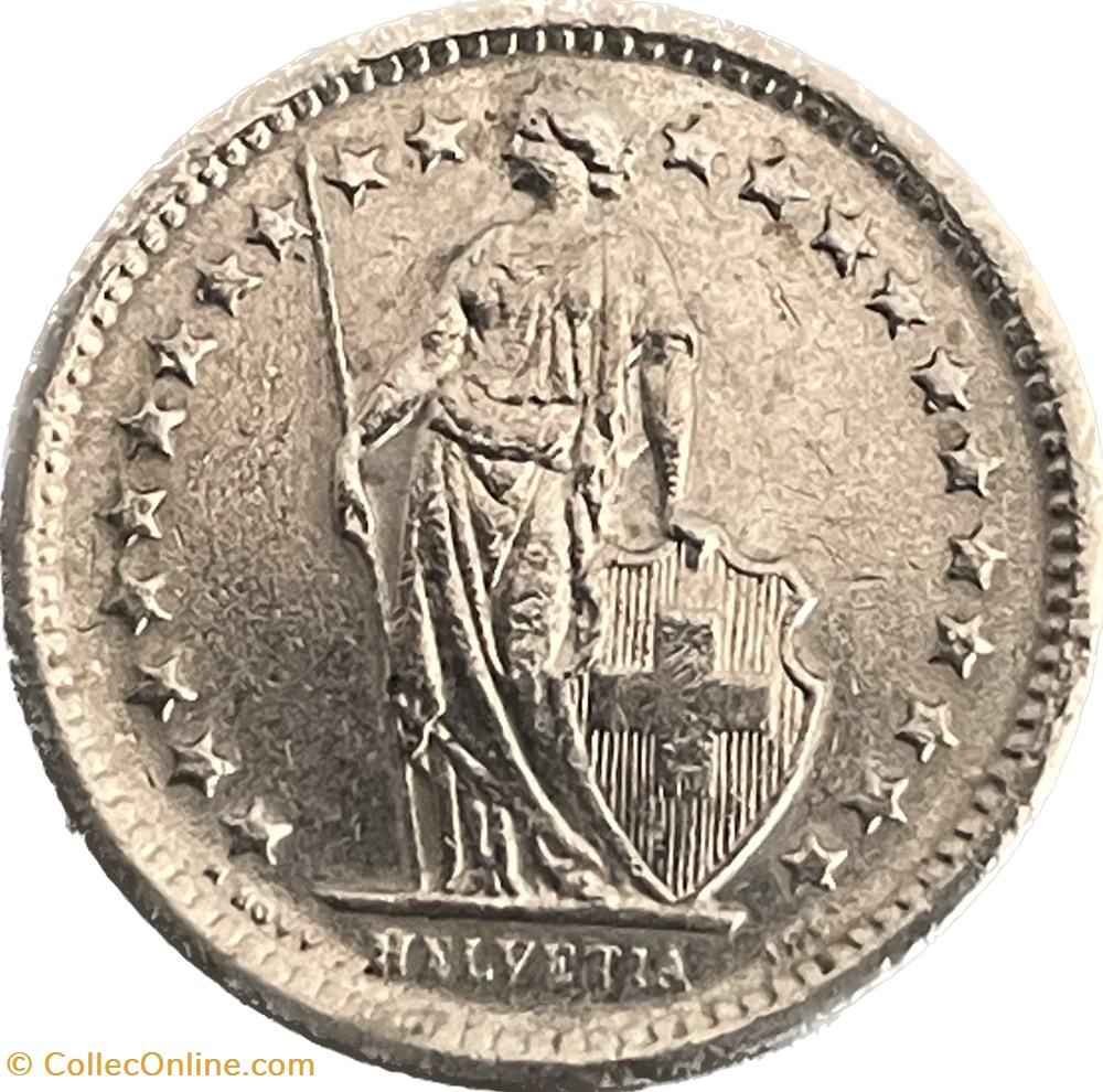 Suisse ½ franc Helvetia debout cupronickel 1970 monnaies monde suisse franc helvetia debout cupronickel 1970