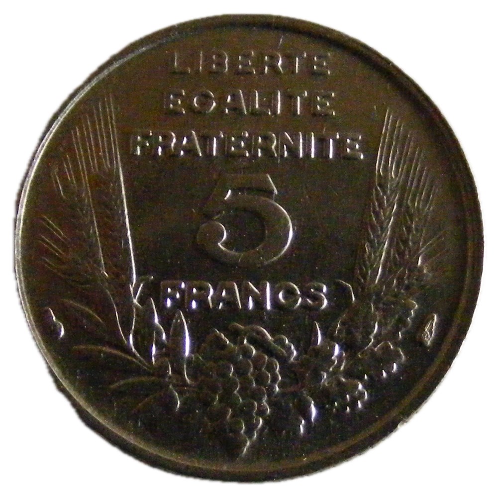 5 francs Bazor 1933 Type B monnaies monde france 5 francs bazor 1933 type b