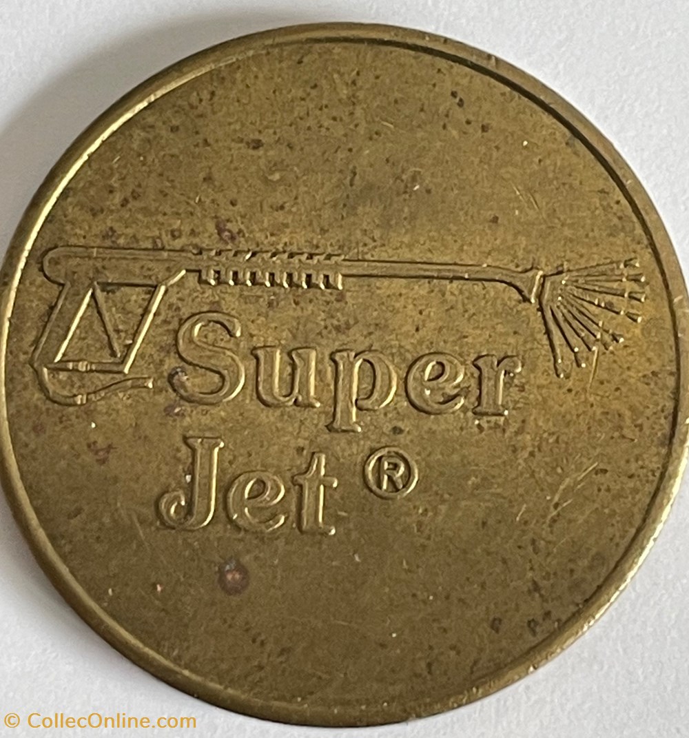 Jeton de Lavage voiture Super Jet monnaies paranumismatique jetons poids jeton de lavage voiture super jet