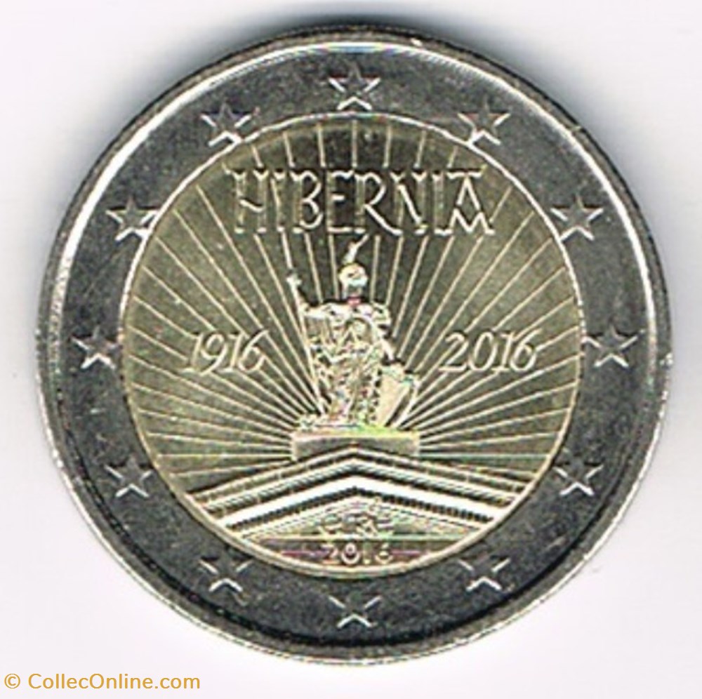 2 Euros Soulèvement de Pâques 2016 monnaies irlande 2 euros soulevement de paques 2016