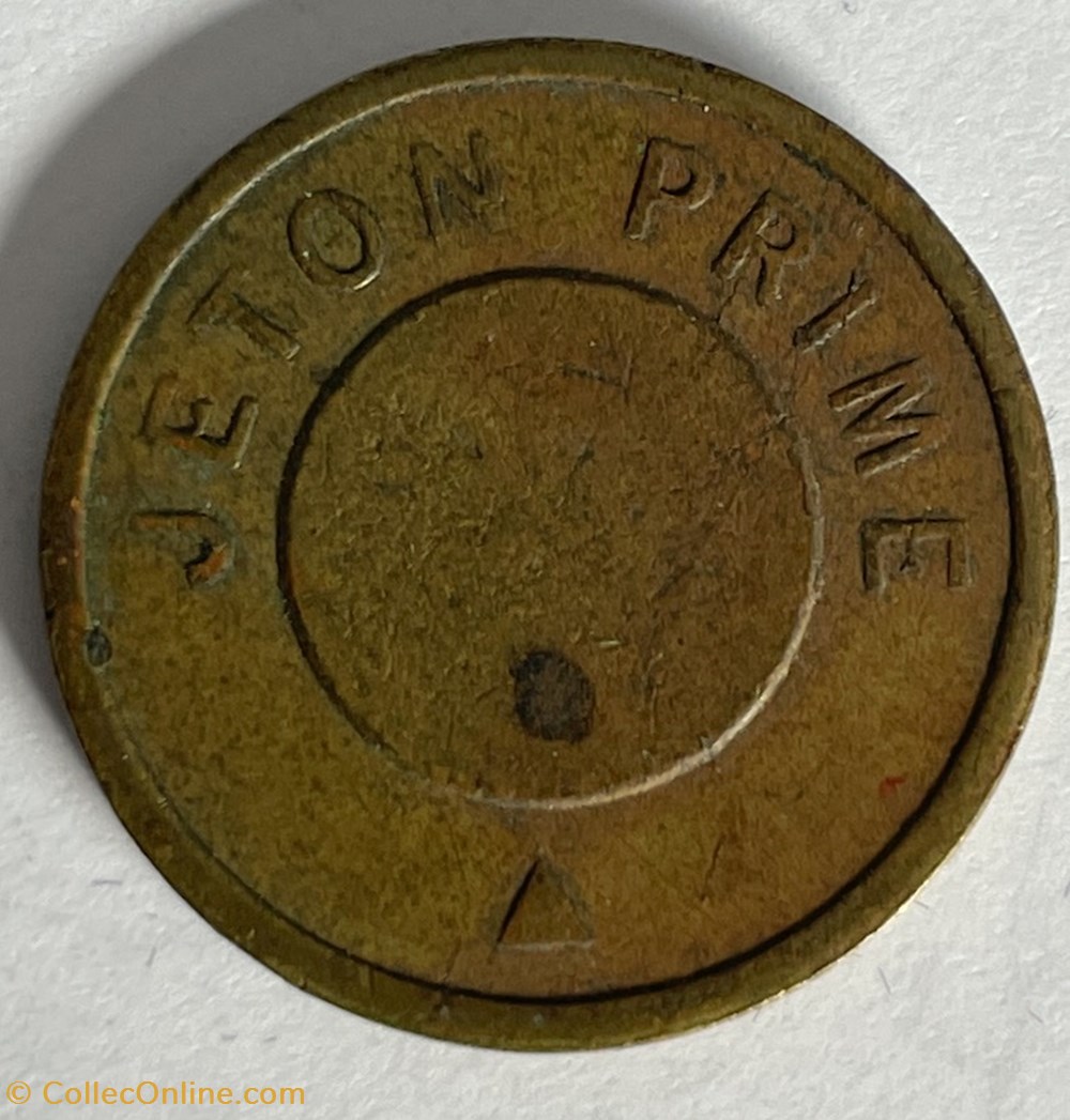Jeton Prime Uniface monnaies paranumismatique jetons poids jeton prime uniface