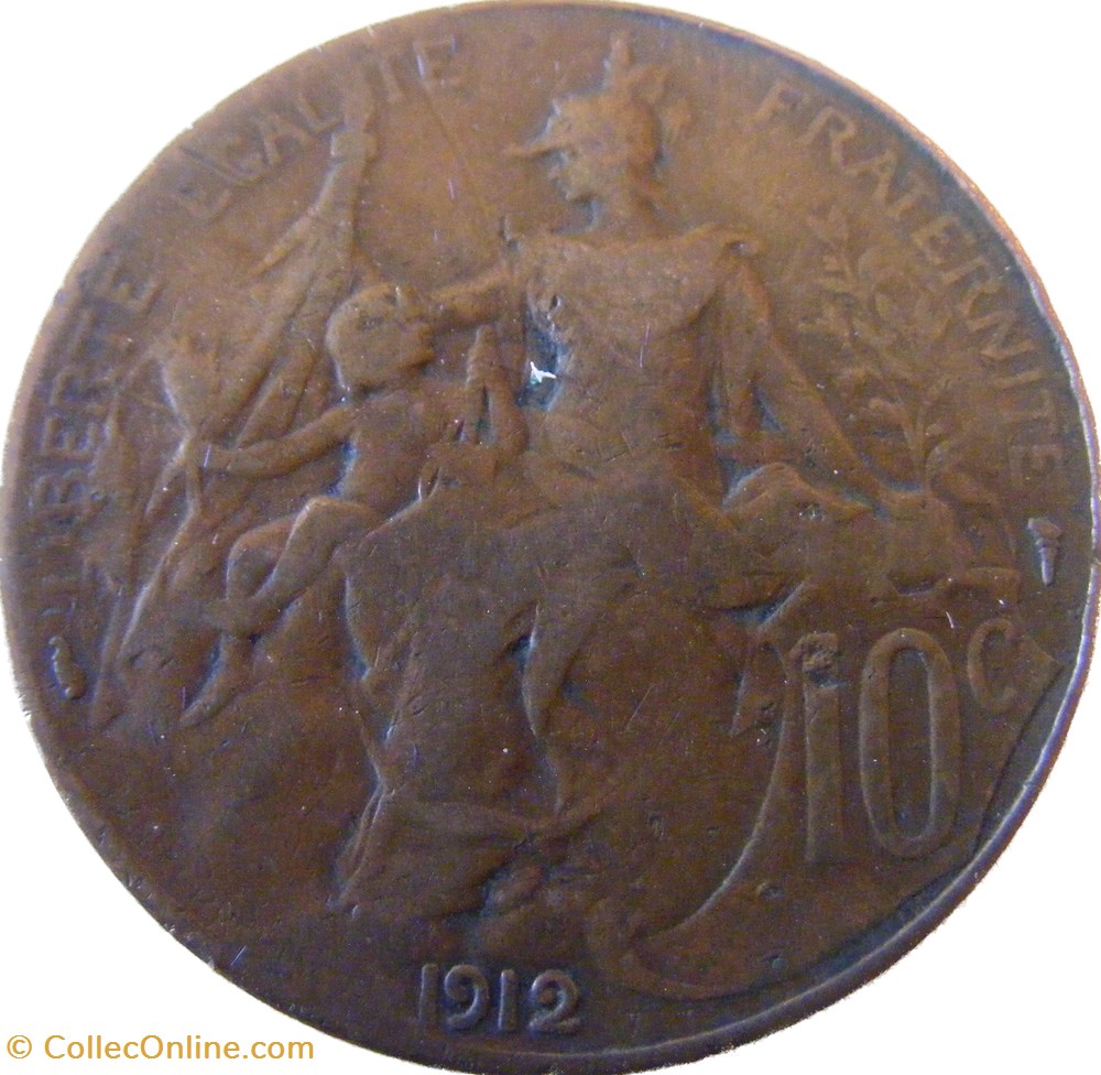 10 centimes Daniel-Dupuis 1912 monnaies monde france 10 centimes daniel dupuis 1912