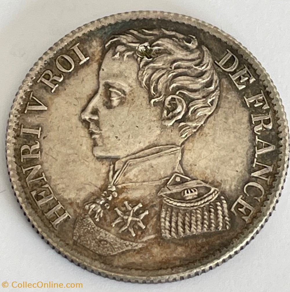 1 franc Henri V Comte de Chambord 1831 monnaies monde france 1 franc henri v comte de chambord 1831