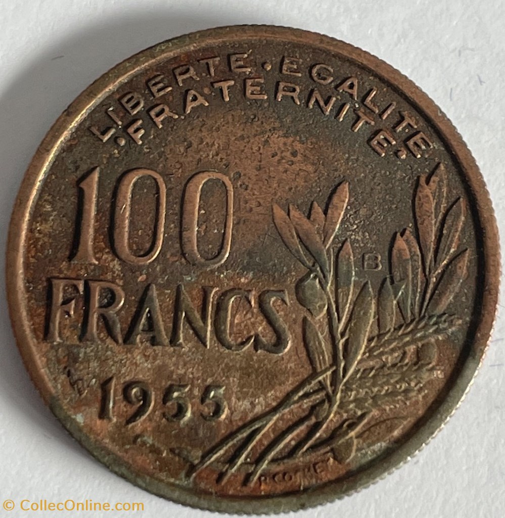 100 Francs Cochet 1955 B monnaies monde france 100 francs cochet 1955 b