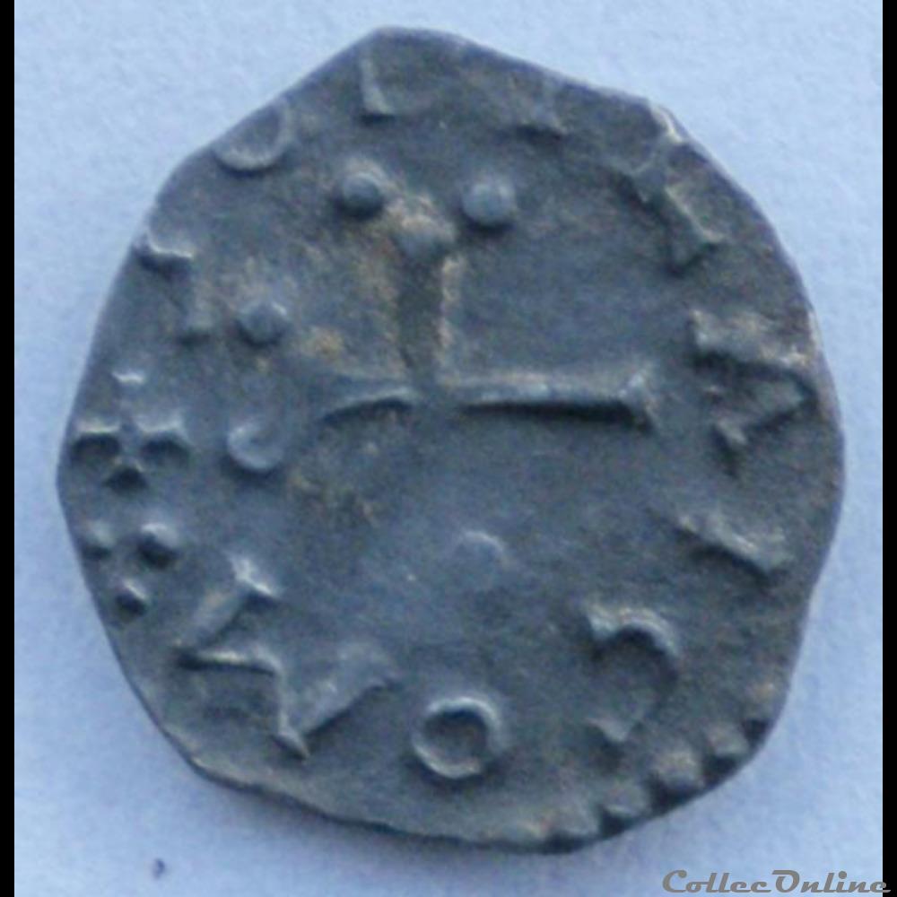 monnaies europe medievale france merovingiennes denier de la region de poitiers godolaicus