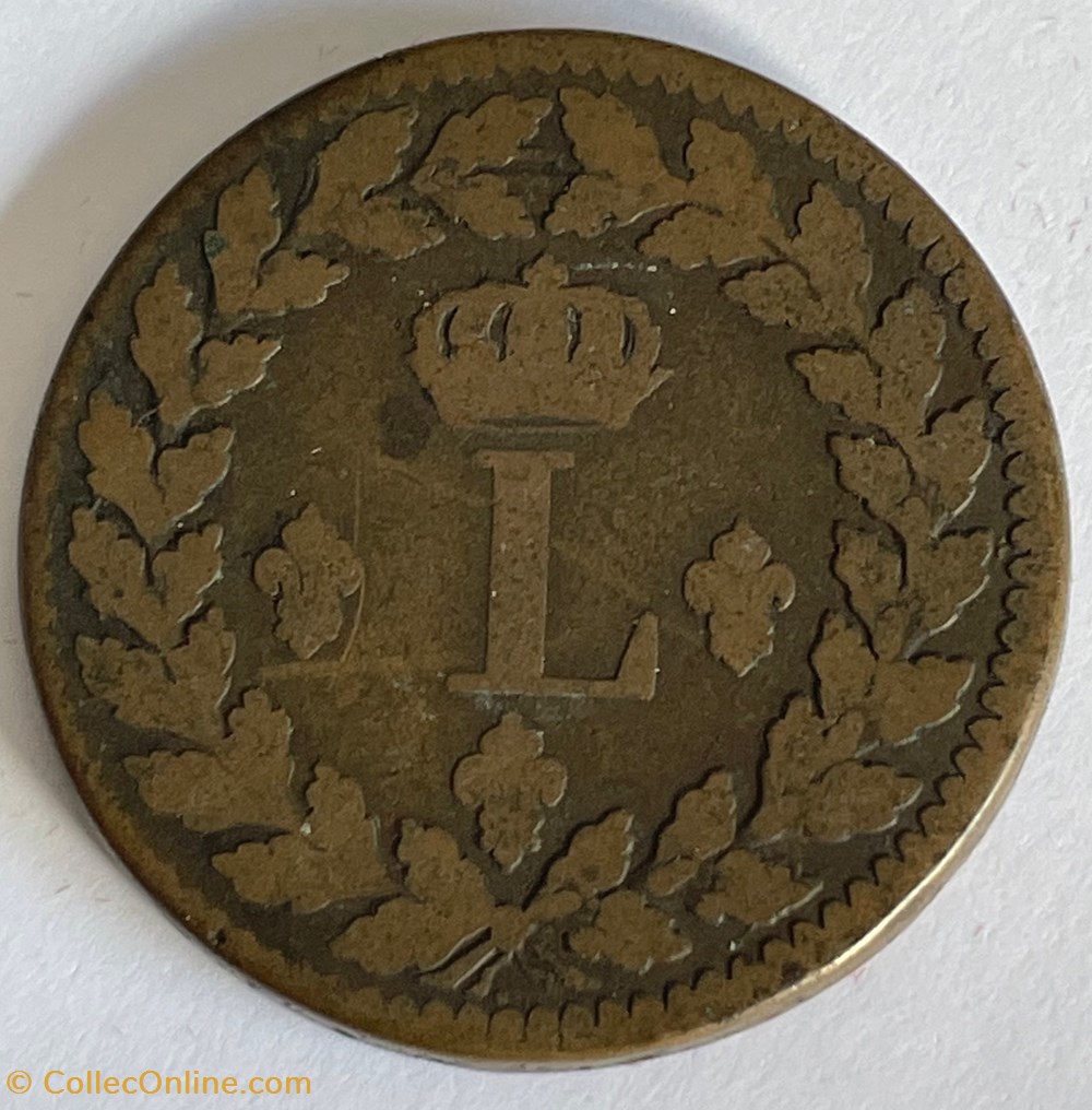 1 décime Louis XVIII Au L couronné 1815 Strasbourg monnaies monde france 1 decime louis xviii au l couronne 1815 strasbourg