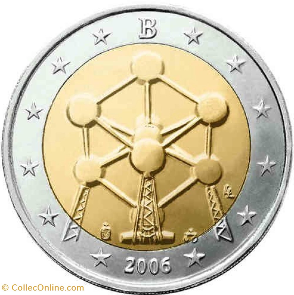 2 Euros Rénovation de l'Atomium, à Bruxelles 2006 monnaies belgique 2 euros renovation de atomium a bruxelles 2006