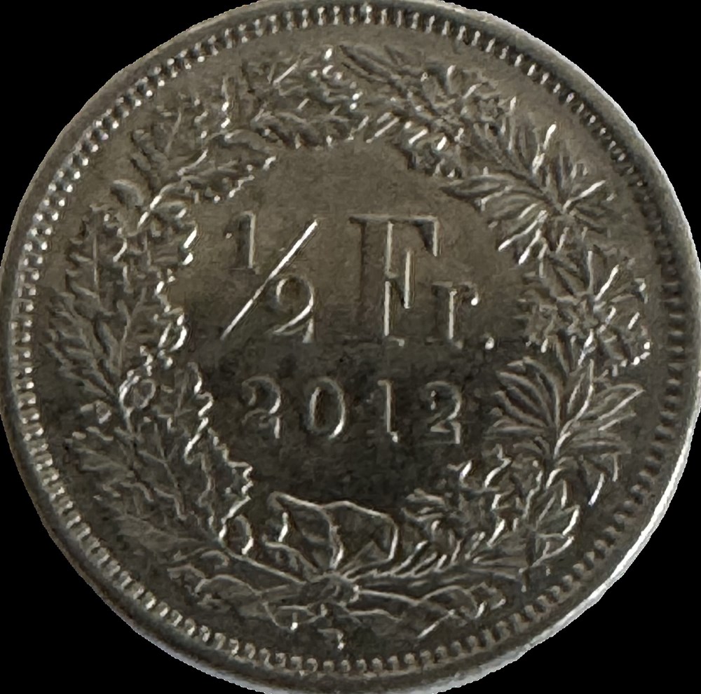 monnaies monde suisse franc helvetia debout cupronickel 2012