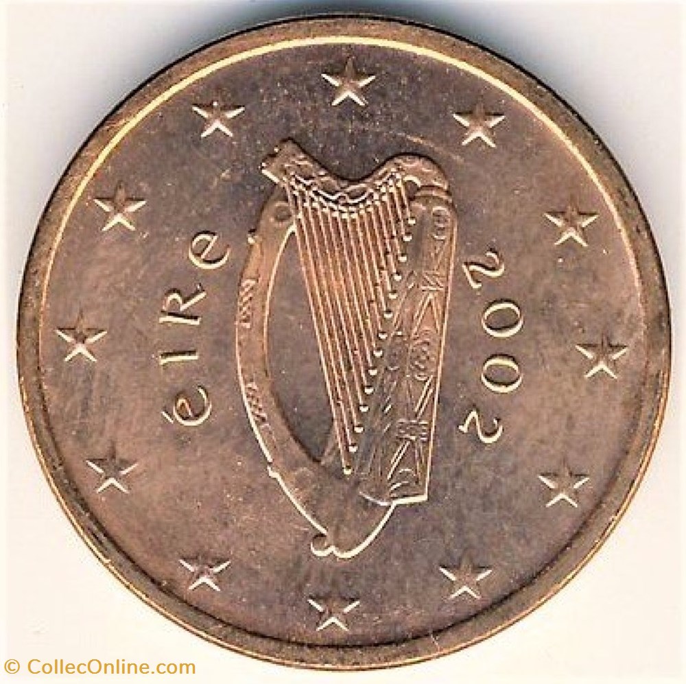 monnaies euros a irlande 1 cent 2002