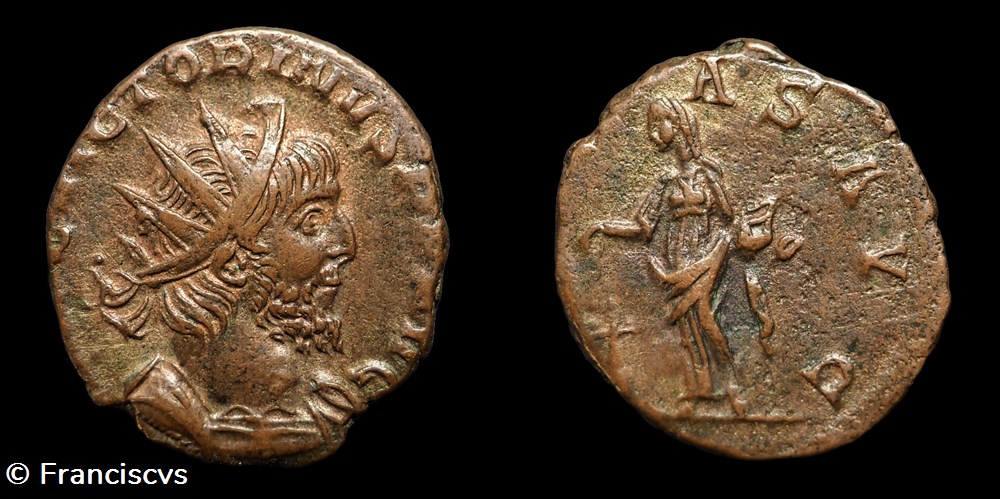 monnaies antiques romaines imperiales republicaines victorin eg 240 pietas avg