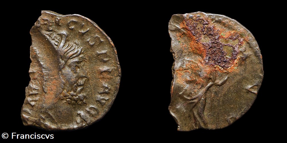 Tetricus I (EG 269 ou 276) - PAX AVG (Accident de frappe) monnaies antiques romaines imperiales republicaines tetricus i eg 269 ou 276 pax avg accident de frappe