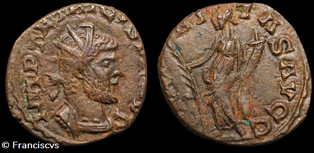 Tetricus I (Imitation - EG 311) - HILARITAS AVGG monnaies antiques romaines imperiales republicaines tetricus i imitation eg 311 hilaritas avgg