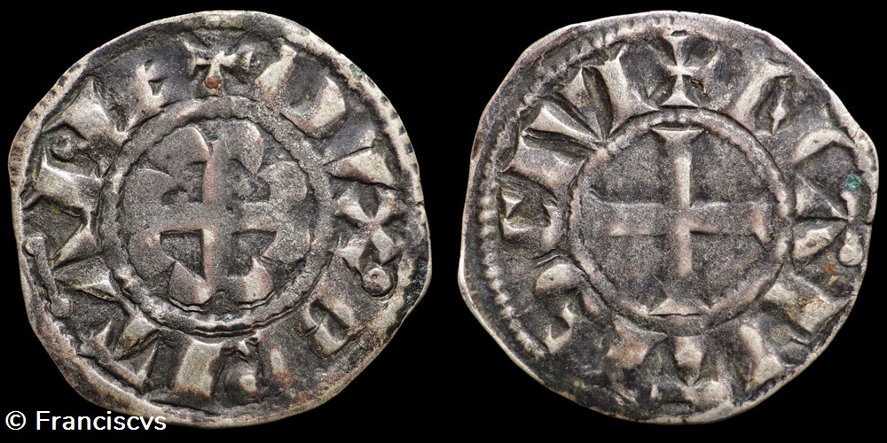 Denier - Monnayage anonyme XIIème siècle - Nantes monnaies europe medievale france feodales denier monnayage anonyme xiieme siecle nantes