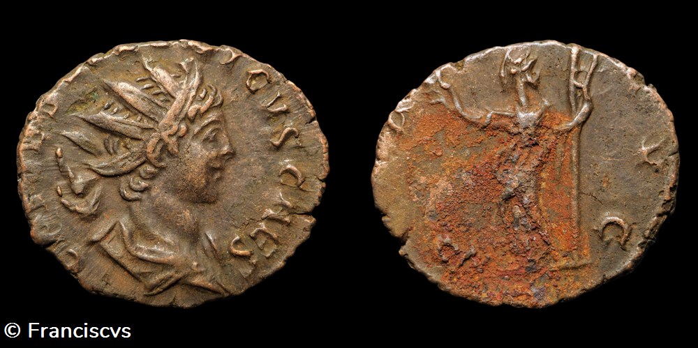 monnaies antiques romaines imperiales republicaines tetricus ii eg 272 pax avg