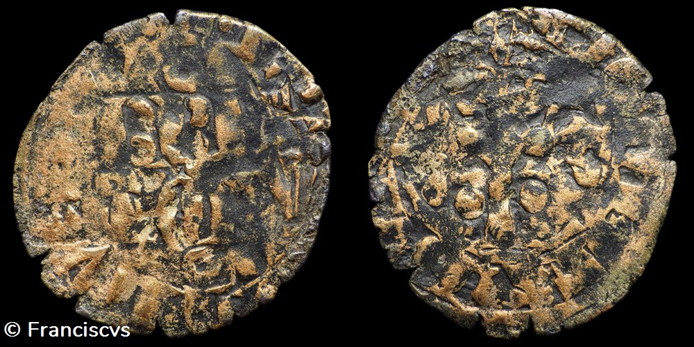 monnaies europe medievale france feodales double denier charles de blois nantes