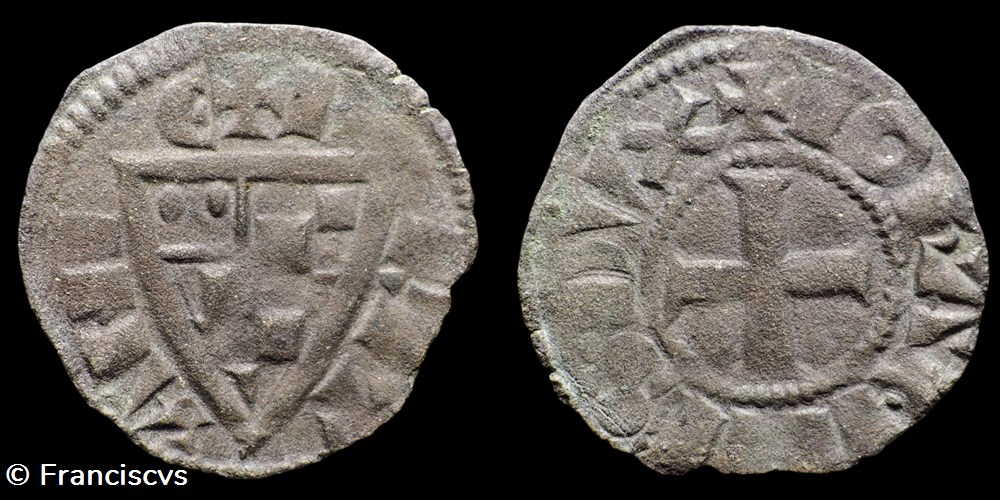 Obole - Jean 1er le Roux monnaies europe medievale france feodales obole jean 1er le roux