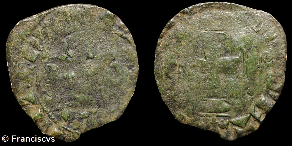 Double-Denier - Jean IV (Variante) monnaies europe medievale france feodales double denier jean iv variante