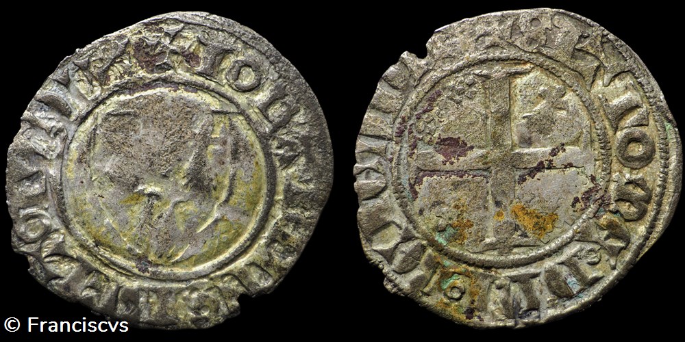 monnaies europe medievale france feodales demi blanc guenar jean iv sans atelier variante