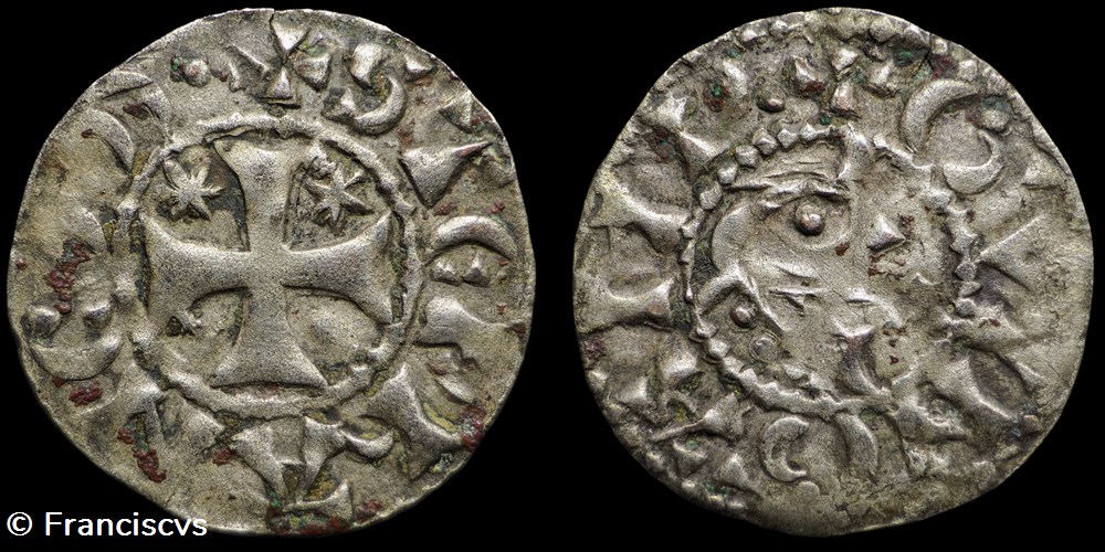 Denier - Etienne 1er (Penthièvre) - Immobilisé monnaies europe medievale a france feodales denier etienne 1er penthievre immobilise