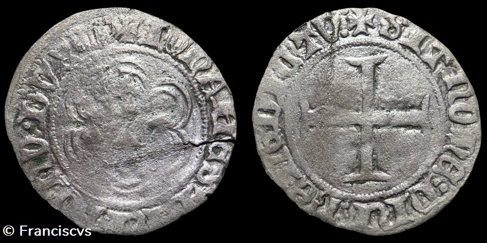 monnaies europe medievale france feodales blanc a hexalobe jean v nantes