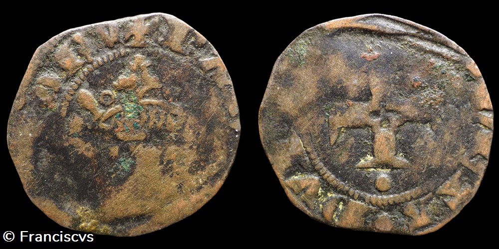 monnaies europe medievale france feodales double denier charles de blois