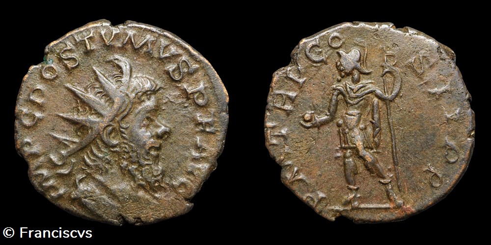Postume (EG 21) - P M TR P COS II P P monnaies antiques a romaines imperiales et republicaines postume eg 21 p m tr p cos ii p p