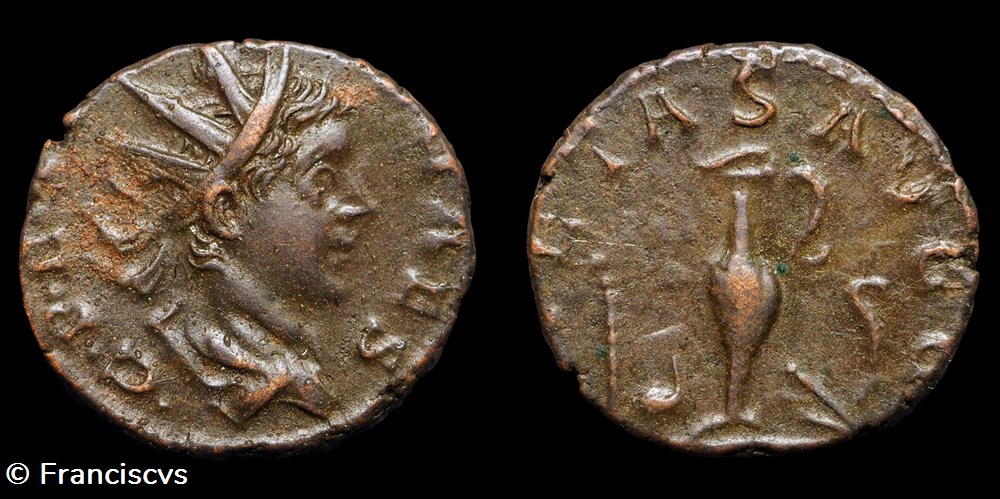 Tetricus II (EG 307) - PIETAS AVGG monnaies antiques romaines imperiales republicaines tetricus ii eg 307 pietas avgg