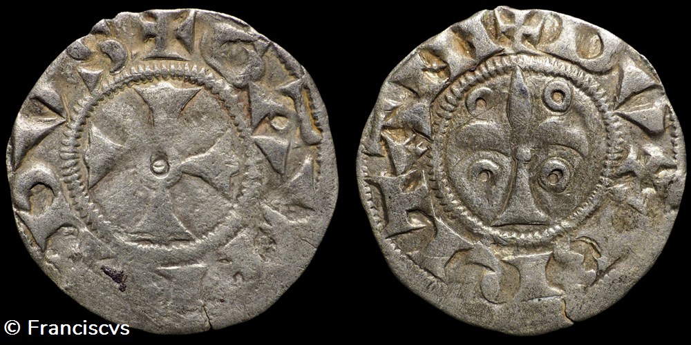 Denier - Geoffroy Plantagenêt monnaies europe medievale france feodales denier geoffroy plantagenet
