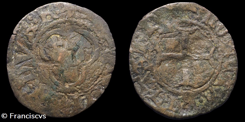 monnaies europe medievale france feodales double denier jean v fougeres