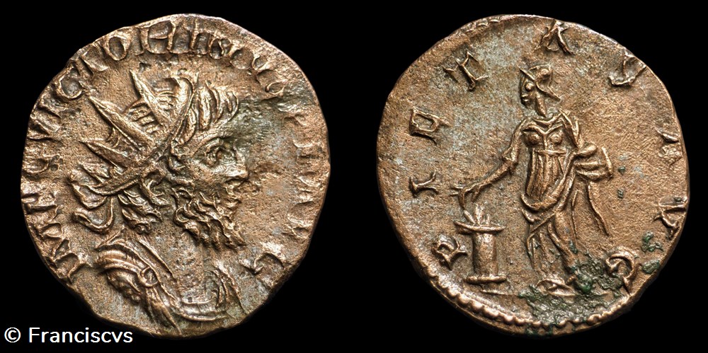 Victorin (Imitation - EG 241) - PIETAS AVG monnaies antiques romaines imperiales republicaines victorin imitation eg 241 pietas avg